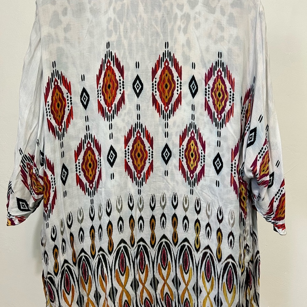 Chico's Multicolor Patterned Kimono - image 2